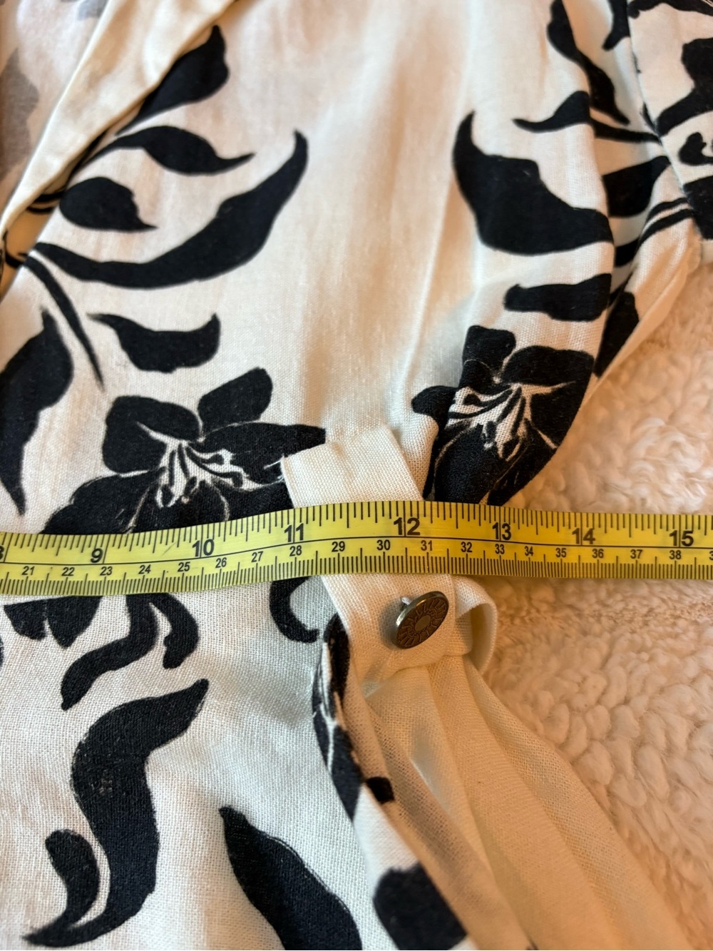 Zara Cream Mini Dress with Black Floral Print - Picture 10 of 10